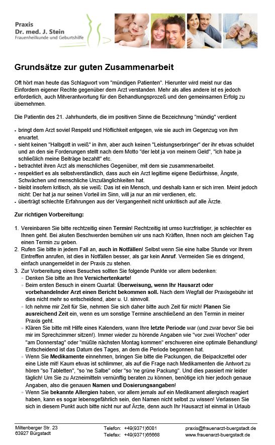 Grundsätze einer guten Zusammenarbeit, Dr. Joachim Stein